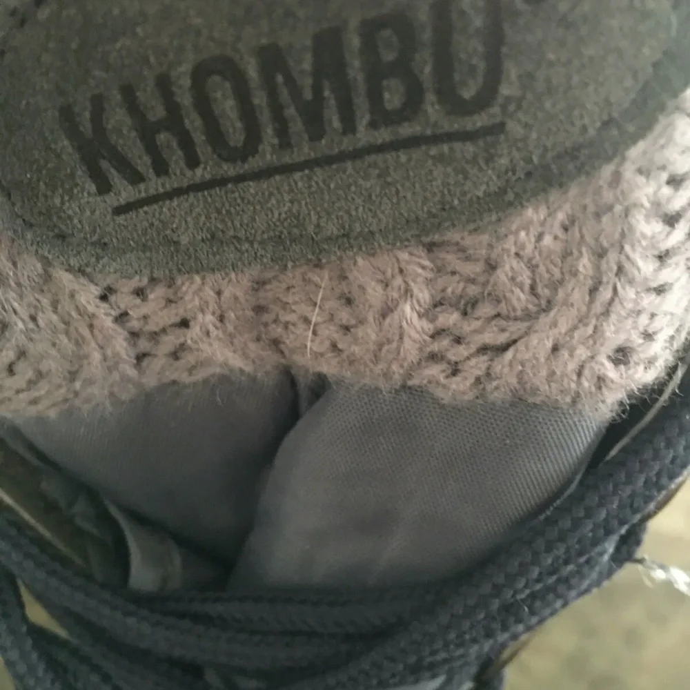 Khombu Snow Boots Shoes Size 6 Gray Blue Waterproof